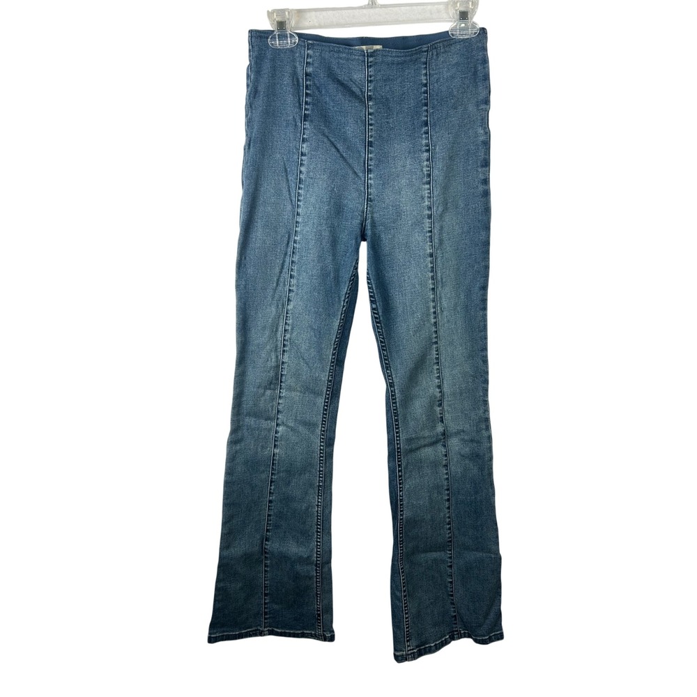 We The Free Flare Jeans Women‎ 27 Blue High Rise Pull On Pants Flare leg